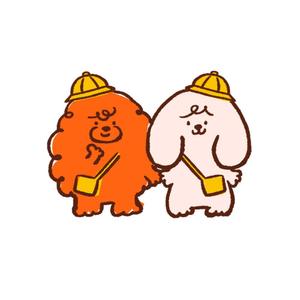 志水恵美 (shimi-zoon)さんの犬２頭のキャラクターデザインへの提案