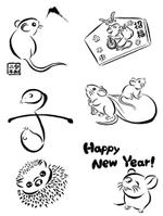 mokubei (kabutomushi708)さんの年賀状のデザイン　「ねずみ」のイラスト6種類ほど　昨年までのイメージサンプルあり♪への提案