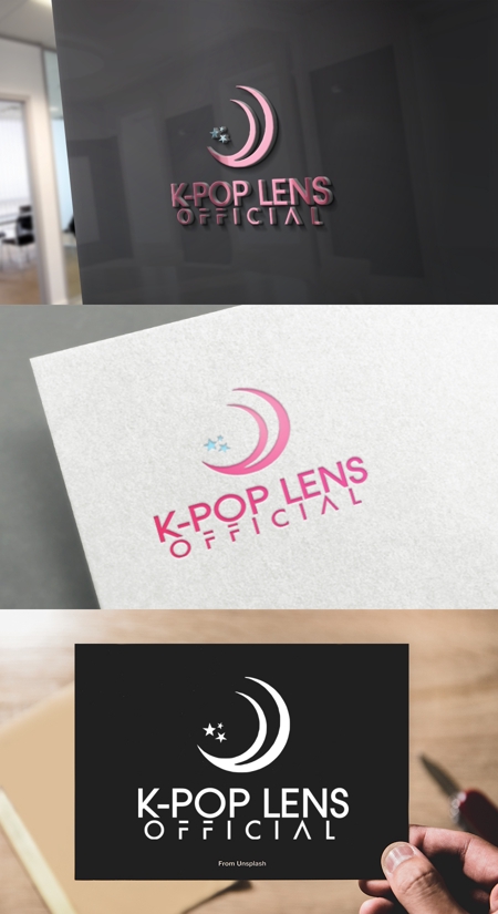 venusable ()さんのカラーコンタクトレンズショップサイト「K-POP★LENS OFFCIAL」のロゴへの提案