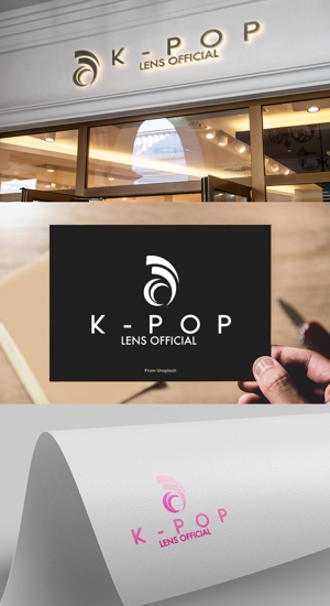 musaabez ()さんのカラーコンタクトレンズショップサイト「K-POP★LENS OFFCIAL」のロゴへの提案