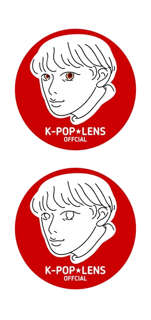 meriko (poly343)さんのカラーコンタクトレンズショップサイト「K-POP★LENS OFFCIAL」のロゴへの提案