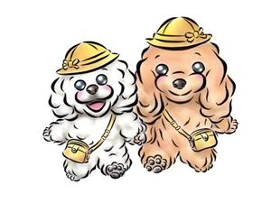 mokubei (kabutomushi708)さんの犬２頭のキャラクターデザインへの提案