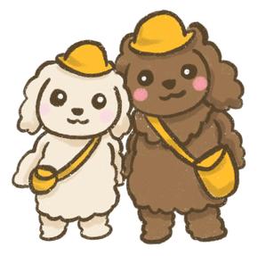 aoisakura (Aoi_sakura)さんの犬２頭のキャラクターデザインへの提案