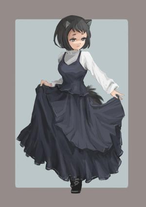 雨 (r_rmyy)さんの猫の擬人化のキャラクターデザインへの提案