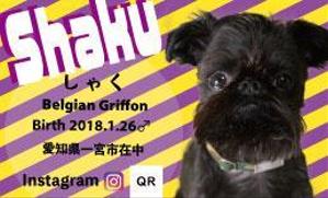 スミレ (Kanakomoschino13)さんのワンちゃんのお名刺デザインへの提案