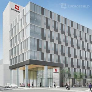 FUKU (FUKU)さんの新規建築６階建てオフィスビル名称「ＬＵＣＲＯＳＳ　ＢＬＤ」（ラクロス　ビルディング）のロゴへの提案