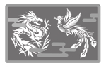 株式会社イーネットビズ (e-nets)さんの龍と鳳凰の切り絵デザインへの提案