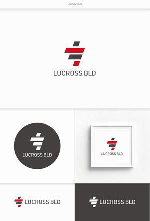 DeeDeeGraphics (DeeDeeGraphics)さんの新規建築６階建てオフィスビル名称「ＬＵＣＲＯＳＳ　ＢＬＤ」（ラクロス　ビルディング）のロゴへの提案