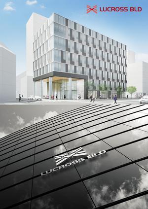 YOO GRAPH (fujiseyoo)さんの新規建築６階建てオフィスビル名称「ＬＵＣＲＯＳＳ　ＢＬＤ」（ラクロス　ビルディング）のロゴへの提案