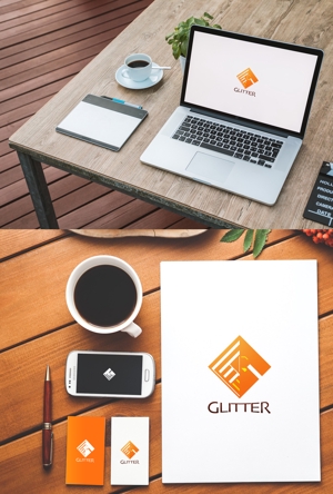 熨斗 克哉 (katsuya_1101)さんの新規法人設立「GLITTER」のロゴへの提案