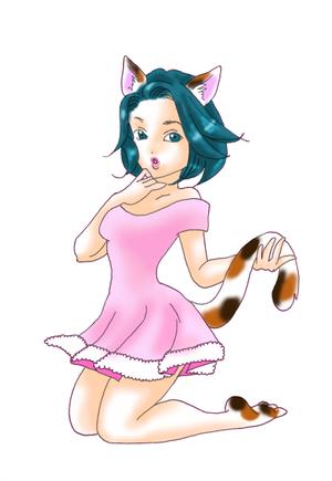 さんの猫の擬人化のキャラクターデザインへの提案