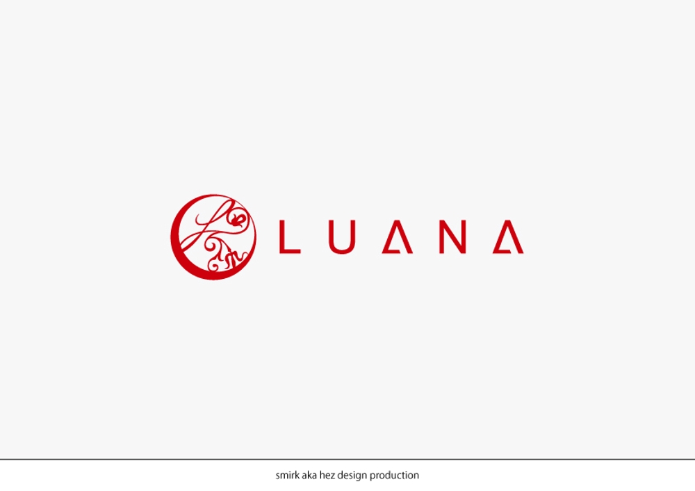 スナック&バーの店名ロゴ　LUANA
