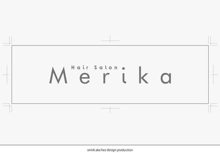 清水　貴史 (smirk777)さんの美容室 「Merika」の看板への提案