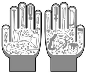 mimi.co (mimi-co)さんのDIYに使うカラフル軍手の内側（手のひら側）デザインへの提案