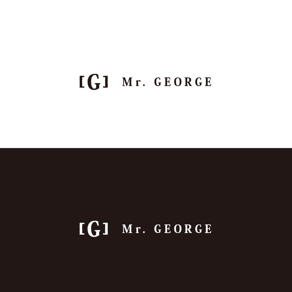 中年向けメンズアパレルECサイト「Mr. GEORGE／ミスタージョージ」のロゴ