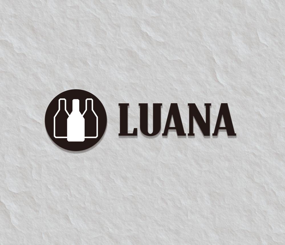 スナック&バーの店名ロゴ　LUANA