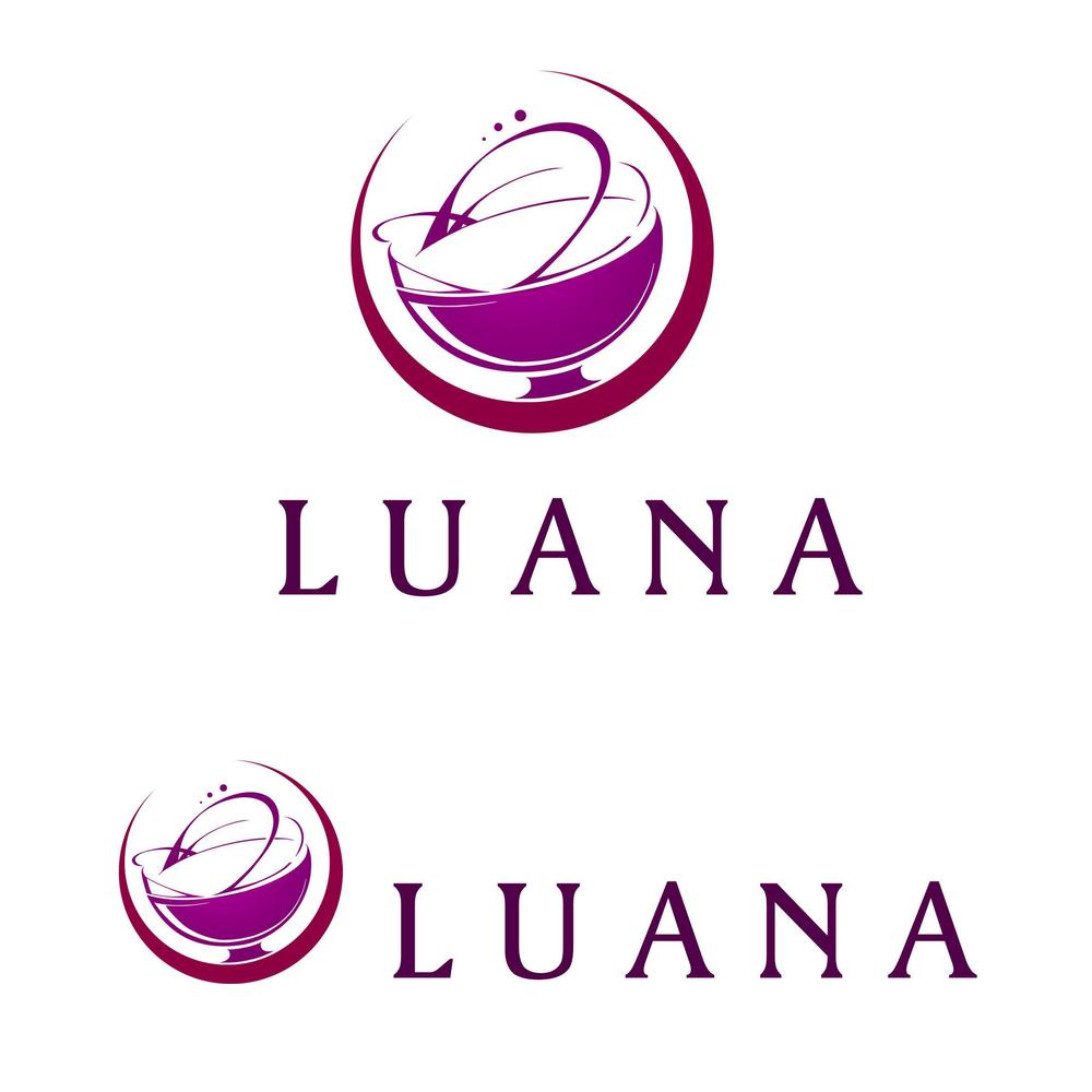 スナック&バーの店名ロゴ　LUANA