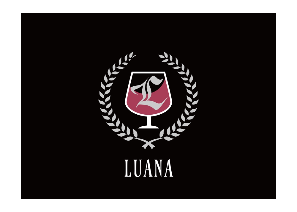 スナック&バーの店名ロゴ　LUANA