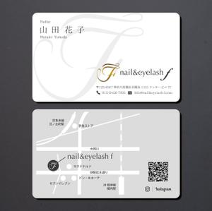 morris (morris_design)さんのネイル・アイラッシュサロン　nail&eyelash f の名刺デザインへの提案