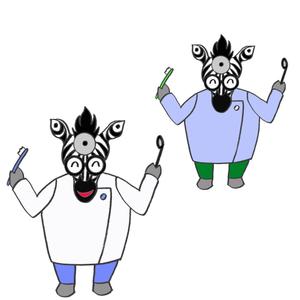 秋ノ月げん／キャラクター運営・造型・デザ (akinotukigen)さんのクマ、シマウマのキャラクターデザイン　　歯科への提案