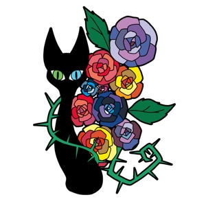 保泉　朱 ()さんの【商用利用】かわいい猫や薔薇柄のイラストへの提案