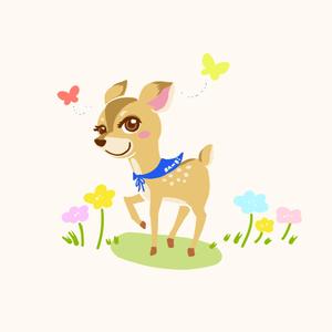 ARCH design (serierise)さんの子鹿 かわいい シンプルなイラストへの提案
