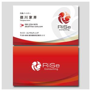 PlusOne (plusHD)さんの「ライズ・コンサルティング」の名刺デザイン作成への提案