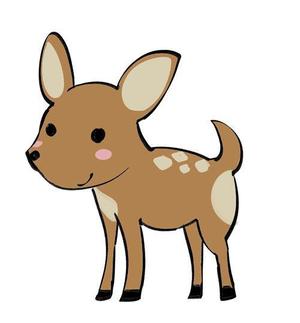 こだま たまこ (tamacodama)さんの子鹿 かわいい シンプルなイラストへの提案
