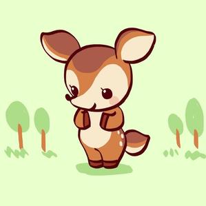 よしだ ()さんの子鹿 かわいい シンプルなイラストへの提案