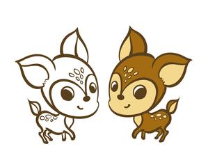 abi_sadaさんの子鹿 かわいい シンプルなイラストへの提案