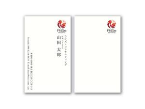 pico (picopicopon)さんの「ライズ・コンサルティング」の名刺デザイン作成への提案