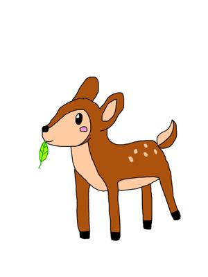 さんの子鹿 かわいい シンプルなイラストへの提案