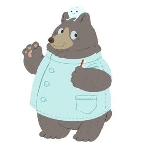 しのぶ (Sinobu)さんのクマ、シマウマのキャラクターデザイン　　歯科への提案