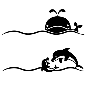 クジラ イルカのシルエットタイプのイラスト作成に対する2 4の事例 実績 提案一覧 Id イラスト制作の仕事 クラウドソーシング ランサーズ
