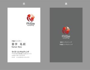 jpcclee (jpcclee)さんの「ライズ・コンサルティング」の名刺デザイン作成への提案