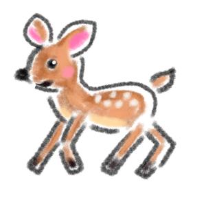 RIKU ()さんの子鹿 かわいい シンプルなイラストへの提案