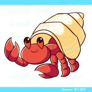 瑛月鋭理 ()さんのオカヤドカリのキャラクターデザインへの提案