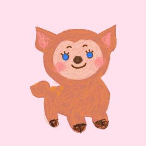 あーまん (aaman)さんの子鹿 かわいい シンプルなイラストへの提案