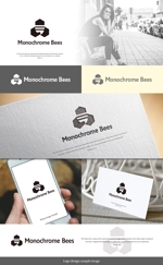 design vero (VERO)さんのアパレルブランド「Monochrome Bees」のロゴへの提案