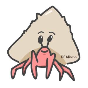 つぶお (TUBUO)さんのオカヤドカリのキャラクターデザインへの提案