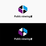 landscape (landscape)さんの映像機器レンタルサイト「Public viewing屋」のロゴへの提案