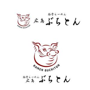 marukei (marukei)さんの新ブランドらーめん店「ぶちとん」のロゴへの提案