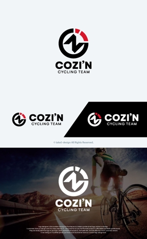 take5-design (take5-design)さんのサイクリングチーム「COZI’N」のロゴへの提案