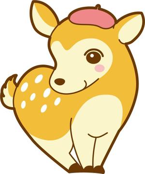 有枝ダフニア (arieda_dafunia)さんの子鹿 かわいい シンプルなイラストへの提案