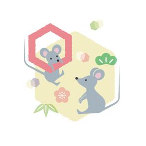 kadomamaさんの年賀状用のネズミのイラストへの提案