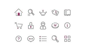 Tamaryo (Takeylico)さんのECサイト（スマホサイト）のメニュー用のアイコン作成依頼（全部で16点程度）への提案