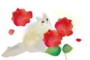 やちよ (yachiyo05)さんの【商用利用】かわいい猫や薔薇柄のイラストへの提案