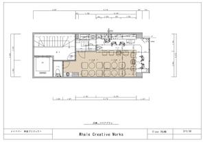 WHALE CREATIVE WORKS (win_3o)さんの新規オープンするメイドバーの内装プラン（平面図）募集への提案