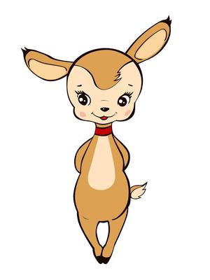 I-Asis_design (info_voice6963)さんの子鹿 かわいい シンプルなイラストへの提案