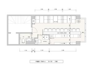 江口　顕 (eguchi-K)さんの新規オープンするメイドバーの内装プラン（平面図）募集への提案